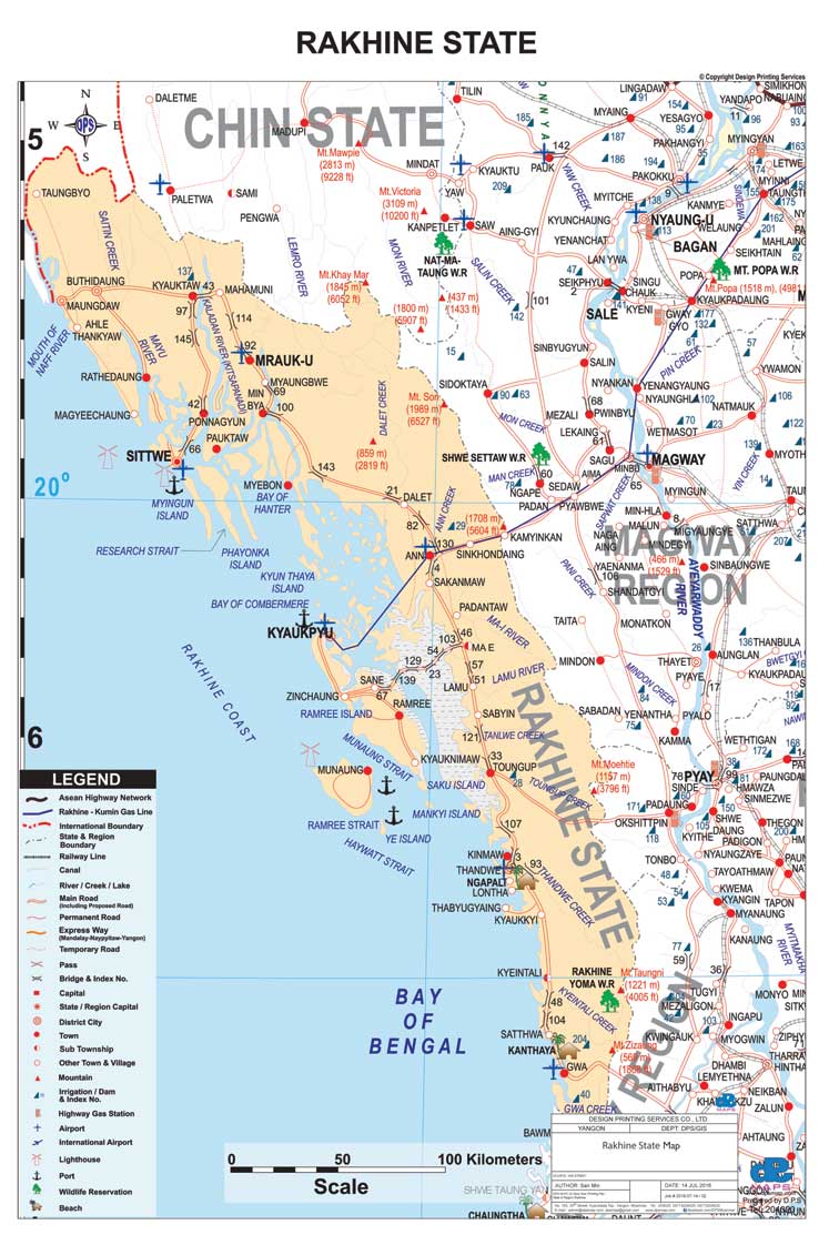 Rakhine State & Region Map English Version