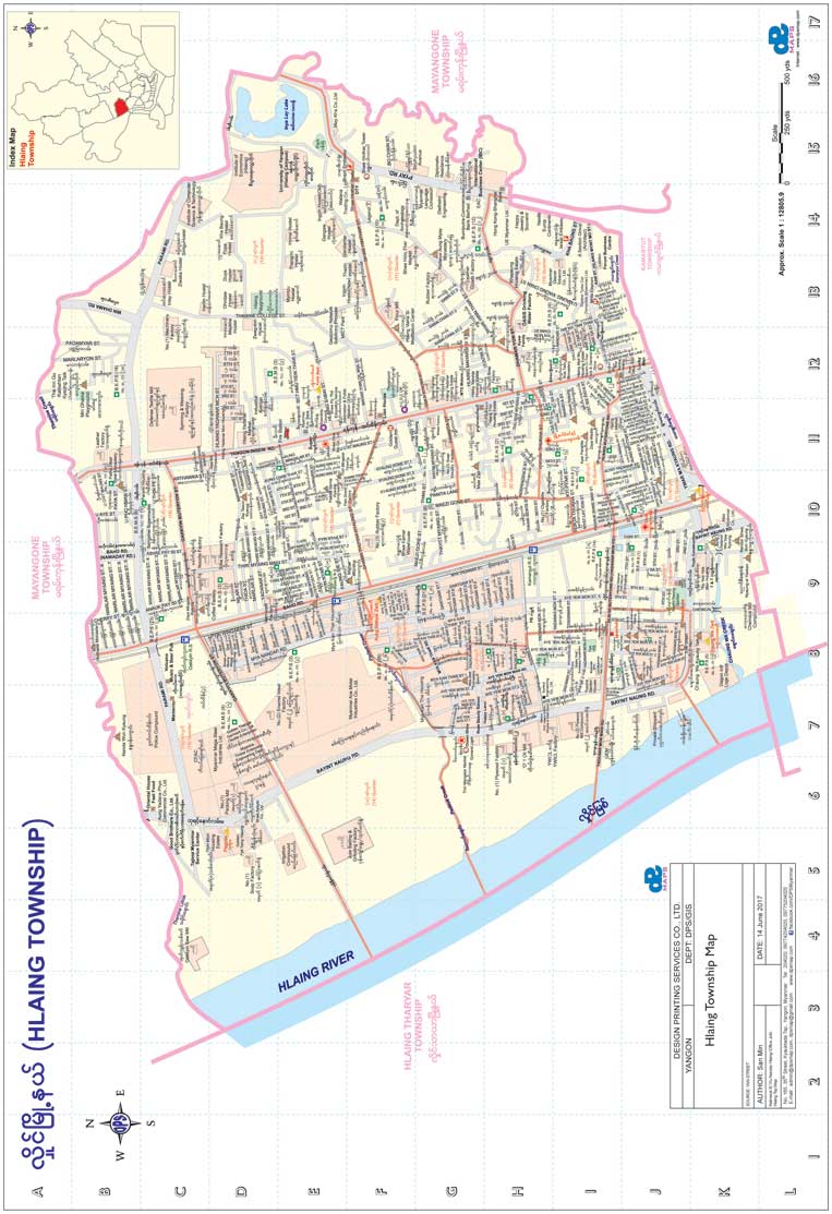 Hlaing Township Map