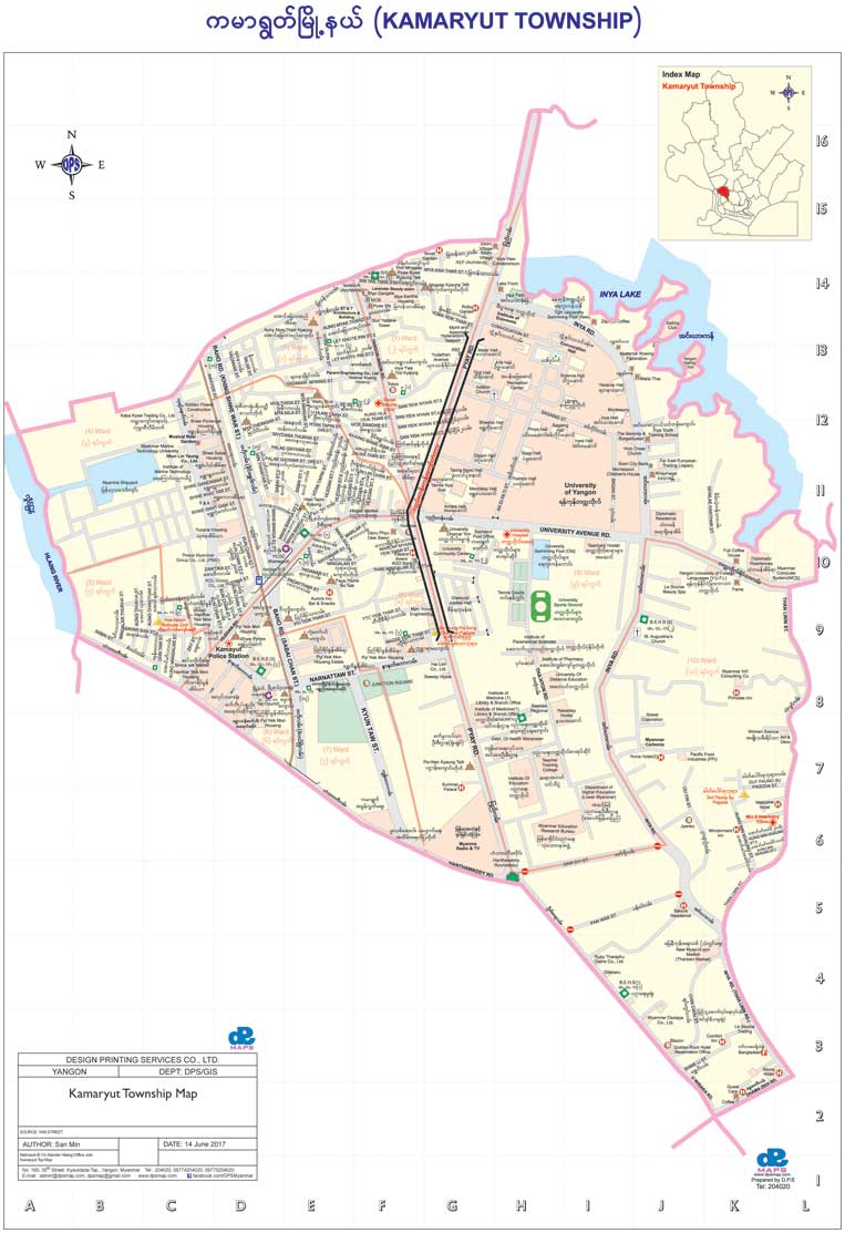 Kamaryut Township Map