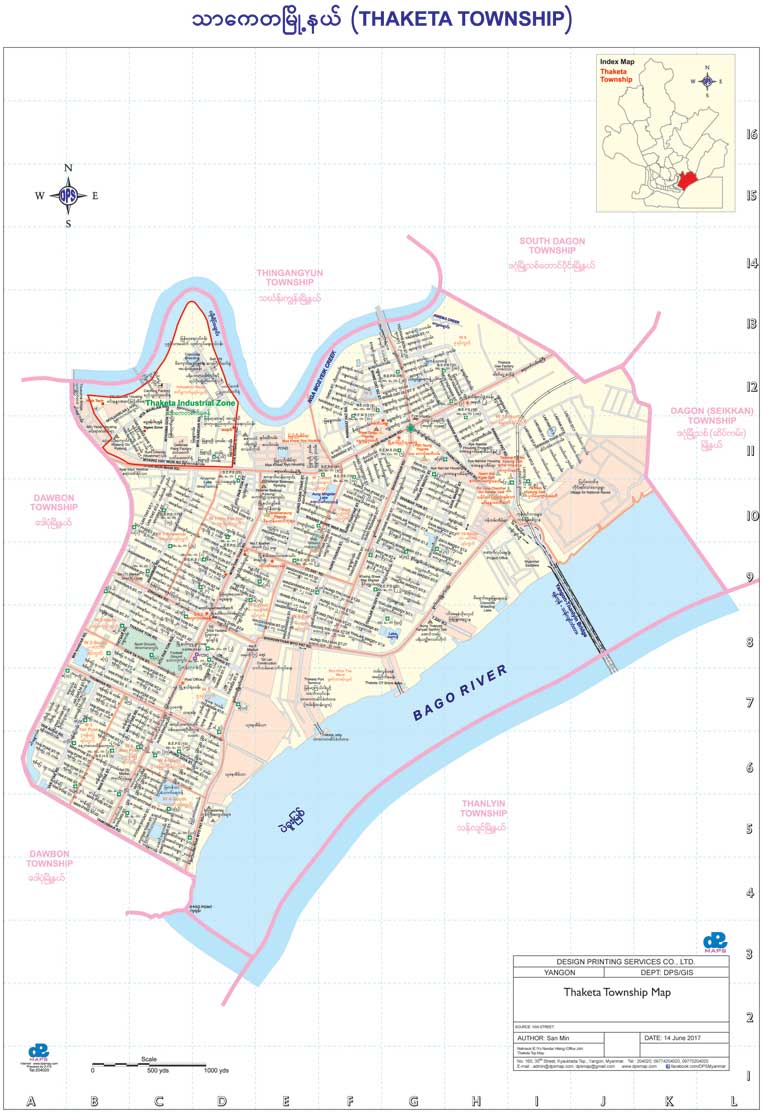 Thaketa Township Map